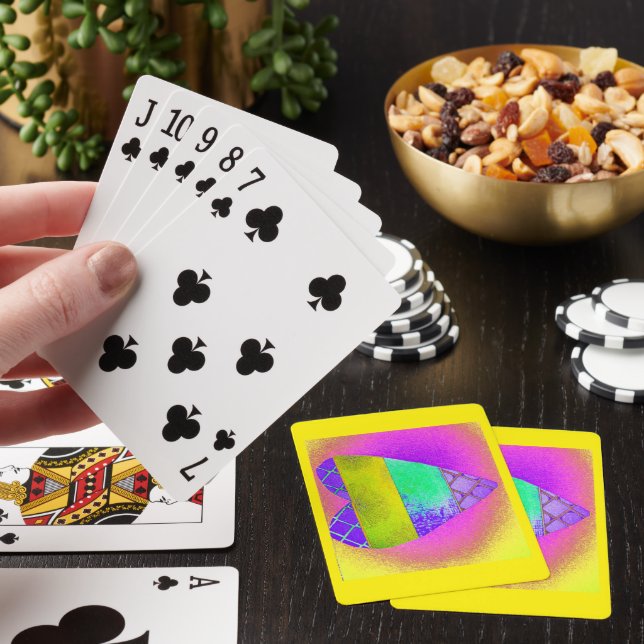 Baraja De Cartas Corazón Amarillo Psicodélico (In Situ)