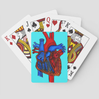 Baraja De Cartas Corazón anatómico acuático dibujado a mano