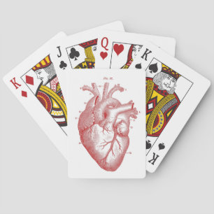 Baraja De Cartas Corazón anatómico rojo