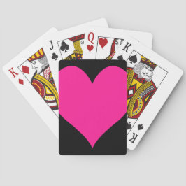 Baraja De Cartas Corazón blanco rosado negro y profundo