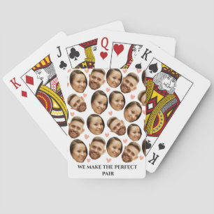 Baraja De Cartas Corazón con imagen de rostros personalizados patró