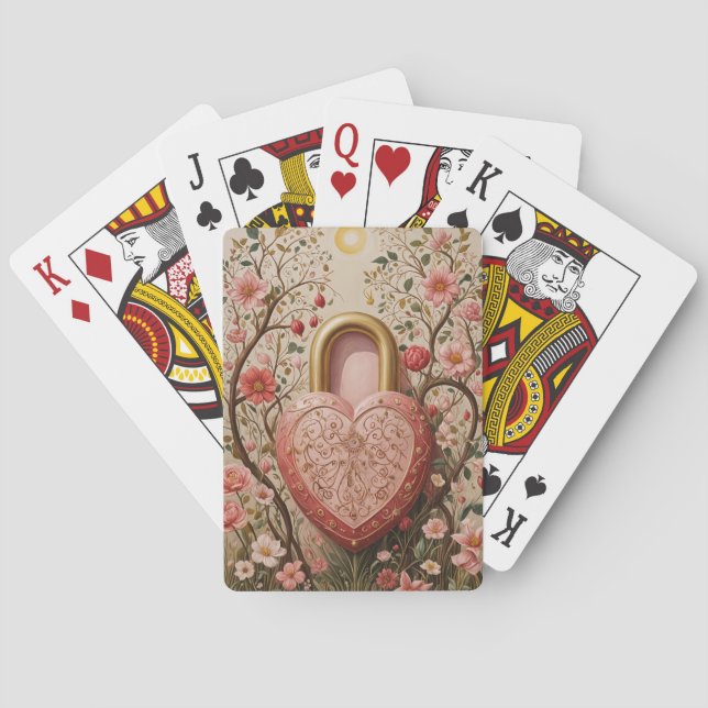 Baraja De Cartas Corazón custodiado (Reverso)