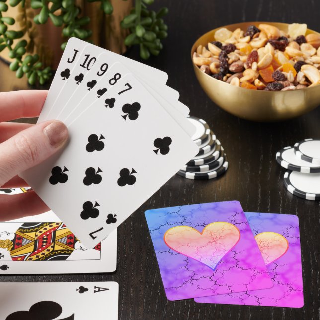 Baraja De Cartas Corazón de arcoiris con marmol (In Situ)