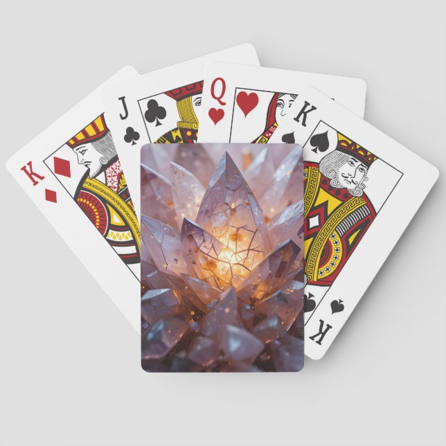 Baraja De Cartas Corazón de cristal radiante (Reverso)