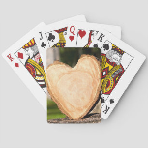 Baraja De Cartas corazón de madera