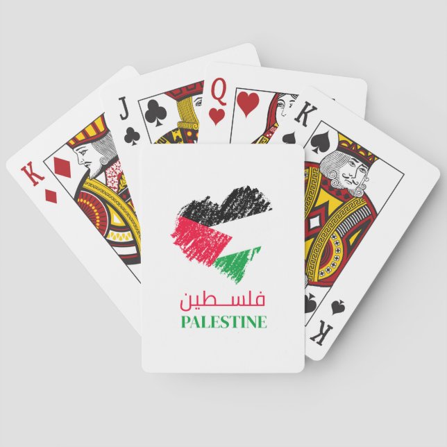 Baraja De Cartas Corazón de Palestina (Reverso)