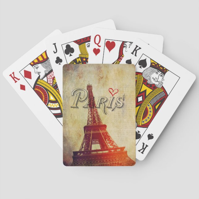 Baraja De Cartas Corazón de París (Reverso)