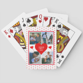 Baraja De Cartas Corazón de San Valentín personalizado de la famili