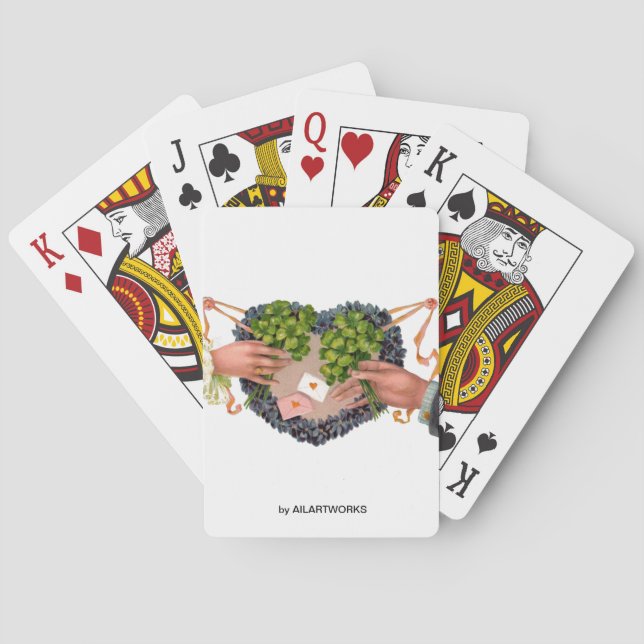 BARAJA DE CARTAS CORAZÓN DE SHAMROCK (Reverso)