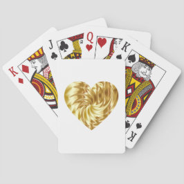 Baraja De Cartas Corazón dorado (Forma de oro del amor)