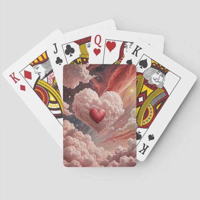 Baraja De Cartas Corazón galáctico (Reverso)