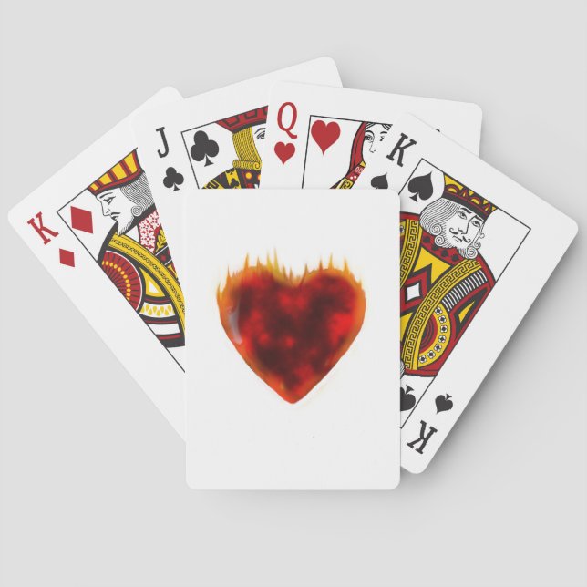 Baraja De Cartas Corazón inflamante (Reverso)