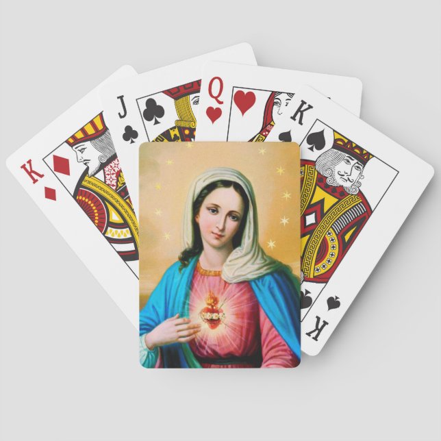 Baraja De Cartas Corazón inmaculado de María (Reverso)