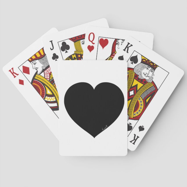 Baraja De Cartas Corazón negro (Reverso)