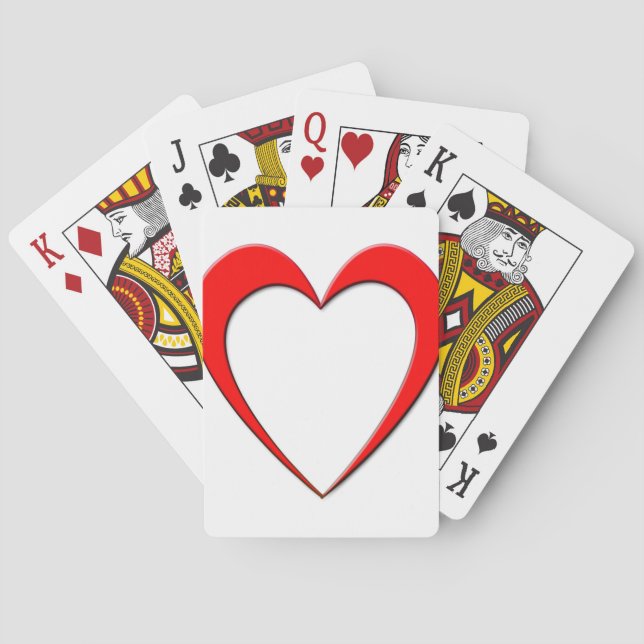 Baraja De Cartas Corazón Rojo (Reverso)