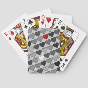Baraja De Cartas corazón rojo en la multitud