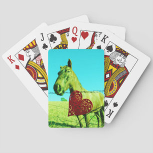 Baraja De Cartas Corazón rojo y caballo