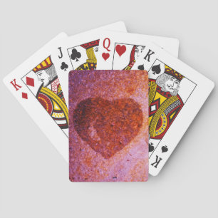 Baraja De Cartas corazón rosa coral