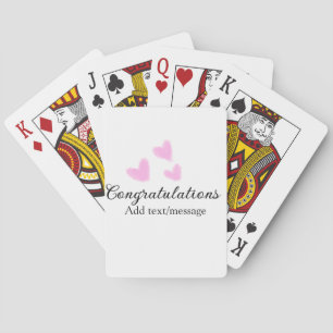 Baraja De Cartas Corazón rosa felicitaciones graduación acuarela a
