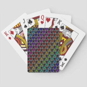 Baraja De Cartas Corazones arcoiris