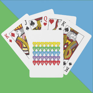 Baraja De Cartas Corazones Coloridos de Georgia