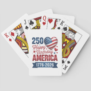Baraja De Cartas Corazones de EE. UU. 1776 2026 4 de julio