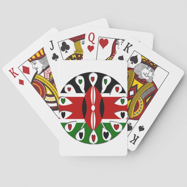 Baraja De Cartas Corazones de Kenia (Reverso)