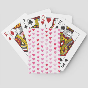 Baraja De Cartas Corazones de la acuarela