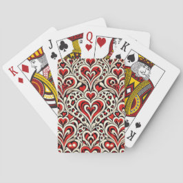 Baraja De Cartas Corazones dulces rojos