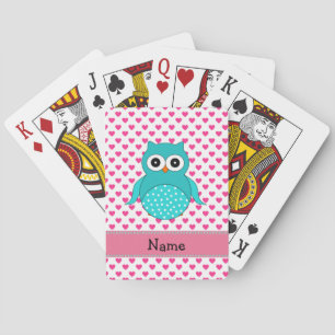 Baraja De Cartas Corazones lindos conocidos personalizados del rosa