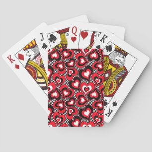 Baraja De Cartas Corazones, rojo, negro, blanco