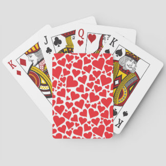 Baraja De Cartas Corazones rojos en las tarjetas de juego de bicicl