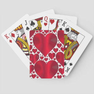 BARAJA DE CARTAS CORAZONES ROJOS PARA EL DÍA DE SAN VALENTÍN