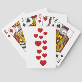 Baraja De Cartas corazones rojos valentinos