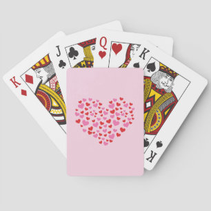 Baraja De Cartas Corazones Rojos Y Rosas