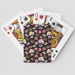 Baraja De Cartas Corazones y donuts coloridos y sabrosos