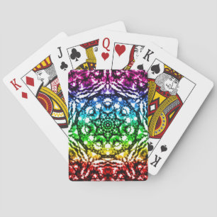 Baraja De Cartas Corbata de Tinte de Arcoíris Mandala Estrella