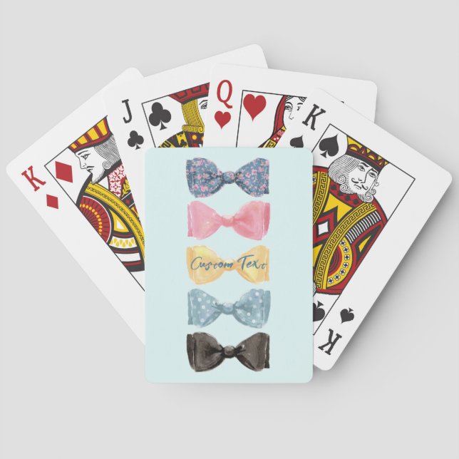 Baraja De Cartas Corbatas de lazo personalizadas (Reverso)