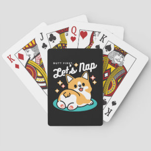 Baraja De Cartas Corgi Butt y Nap Vibes - Perro durmiente suave