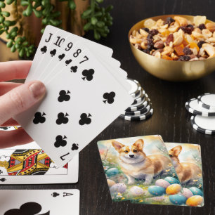 Baraja De Cartas Corgi con vacaciones en Pascua