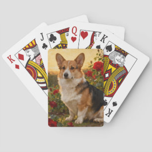 Baraja De Cartas Corgi entre las Rosas II