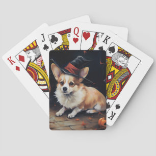 Baraja De Cartas Corgi Pumpkins Halloween Scary