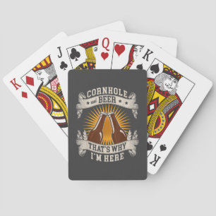 Baraja De Cartas Cornhole y cerveza, por eso estoy aquí Cornhole