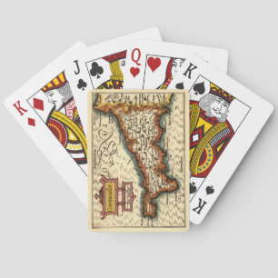 Baraja De Cartas Cornwall, Cornwaile County England Mapa Anticuario