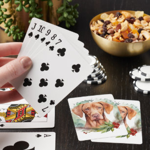 Baraja De Cartas Corona festiva de Navidad de Vizsla