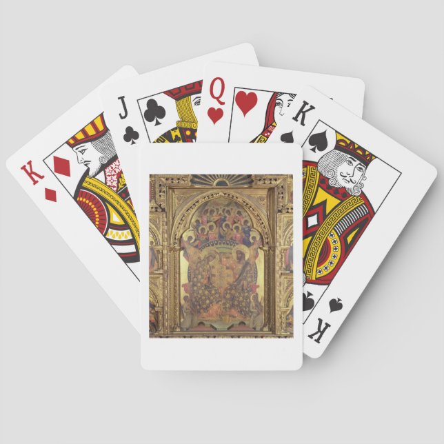 Baraja De Cartas Coronación de la Virgen (detalle del polyptych) (Reverso)