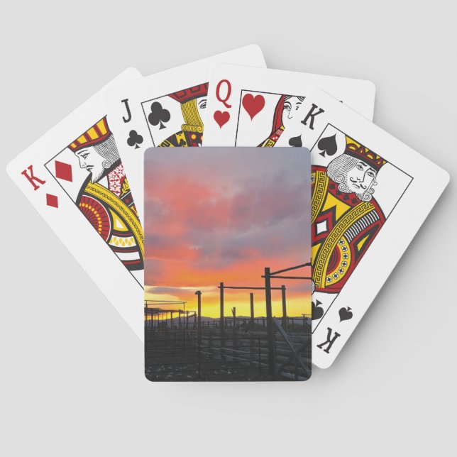 Baraja de Cartas Corral al Atardecer (Reverso)