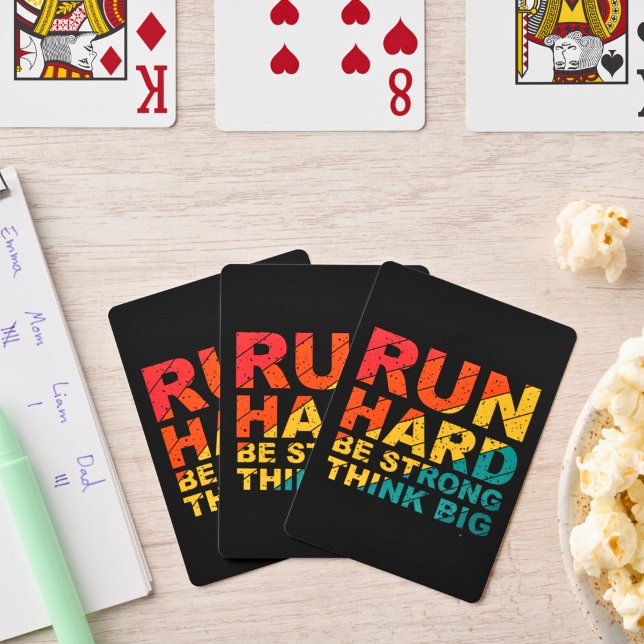 Baraja De Cartas Corre duro, sé fuerte Fitness Motivation Art (Subido por el creador)