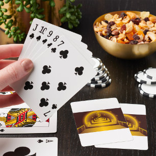 Baraja De Cartas Corredor del Banco Dorado Brillante Dólar Finanzas
