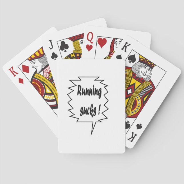 Baraja De Cartas Corriendo Sucks (Reverso)